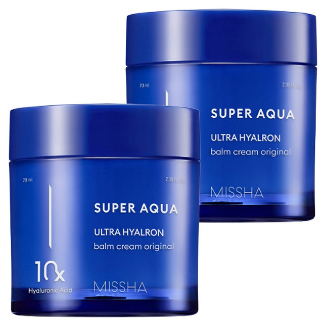 MISSHA Missha Super Aqua Ultra Hyalon Balm Cream Original, 70ml, 2 Count