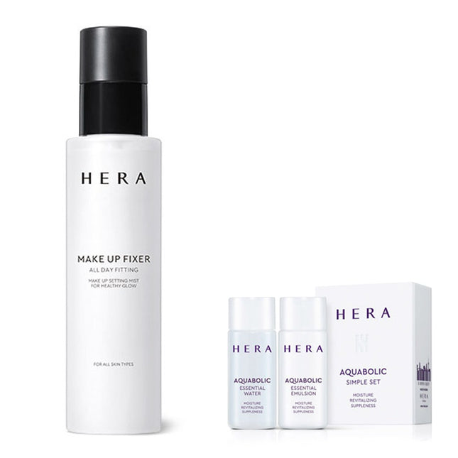 HERA  Makeup Fixer 110ml + Aquabolic Simple Basic Skincare Set A 2 Items, 1 Set