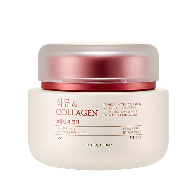THE FACE SHOP  Pomegranate And Collagen Volume Elasticity Cream, 100ml, 1 Count