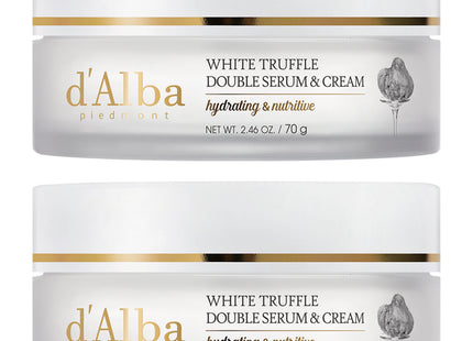 D'ALBA  White Truffle Double Serum & Cream, 70g, 2 count