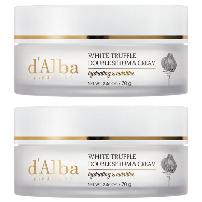 D'ALBA  White Truffle Double Serum & Cream, 70g, 2 count
