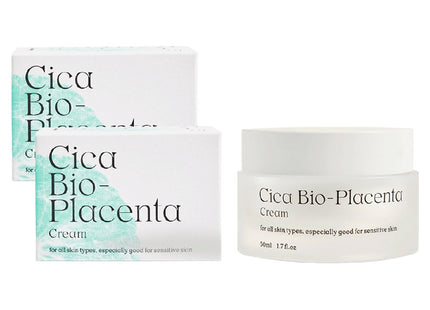 NATURAL DERMA PROJECT  Cica Bio Placenta Cream, 50ml, 2 Count