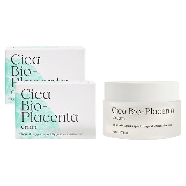 NATURAL DERMA PROJECT  Cica Bio Placenta Cream, 50ml, 2 Count