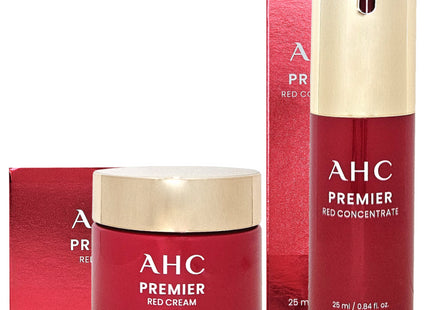 AHC 2025 Latest  Eye Cream Season 13 Premier Ampoule For Face Line Tightening Red Serum 25ml + Red Cream 50ml, 1 item