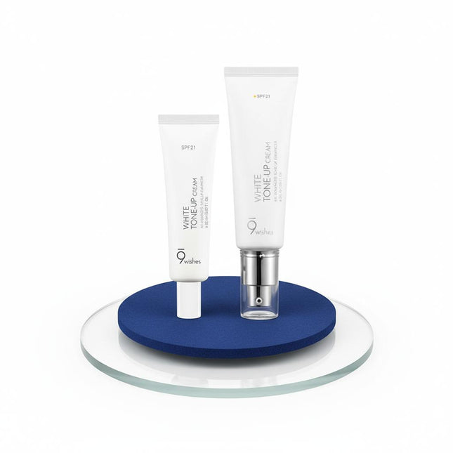 9 WISHES Vegan White Tone-Up Cream 50ml +20ml Special Gift