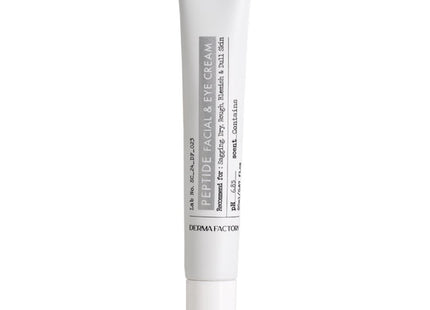 THE DERMA FACTORY  Peptide Facial & Eye Cream, 20ml, 1 count