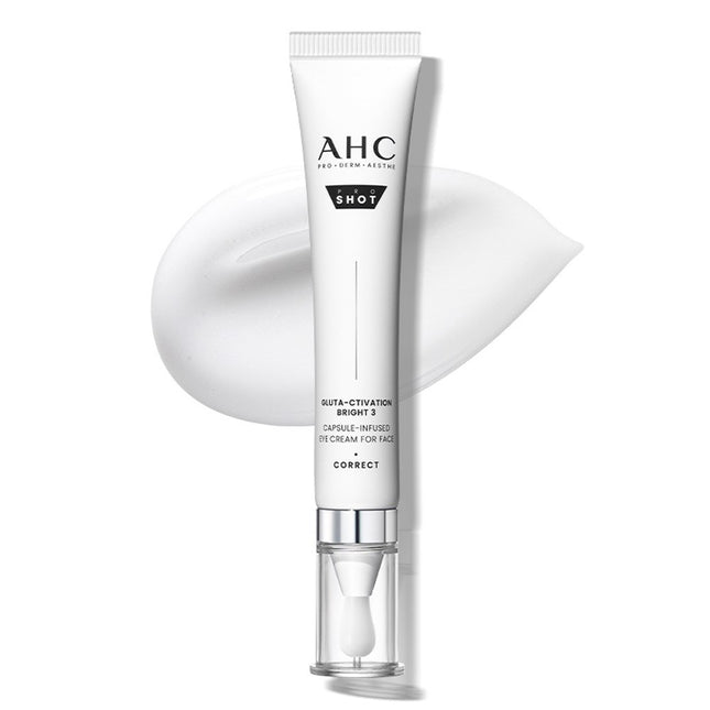 AHC  Pro Shot Gluta Activation Bright 3 Capsule Infused Eye Cream for Face, 30ml, 1 Count