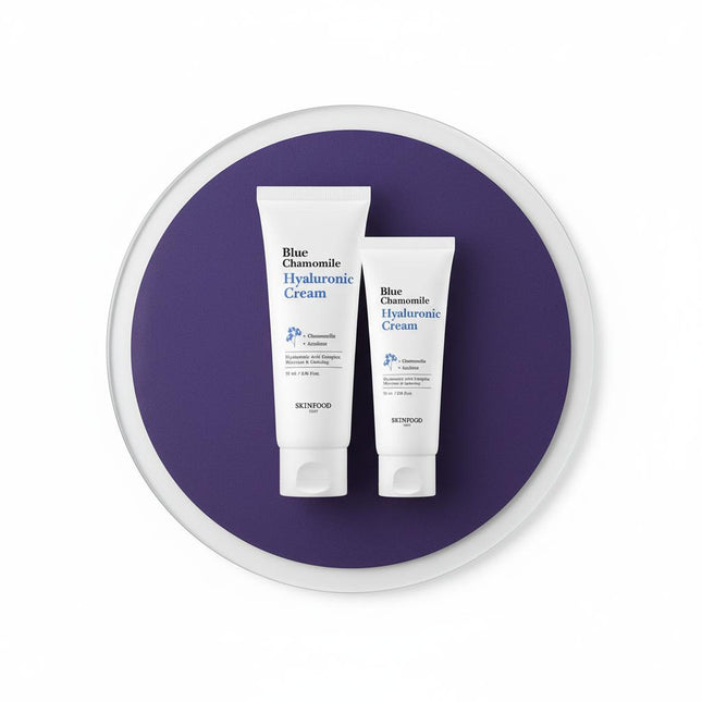 SKINFOOD Blue Chamomile Hyaluronic Hydrating Cream