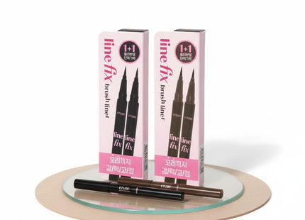 ETUDE LINE FIX BRUSH LINER 1+1 SET BLACKBROWN