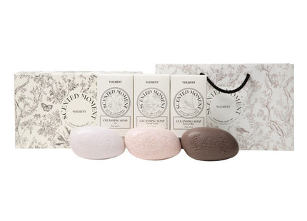 BELLMAN Sentimental Moment Premium Cleansing Soap 3 Types Gift Set + Shopping Bag, 1 Set