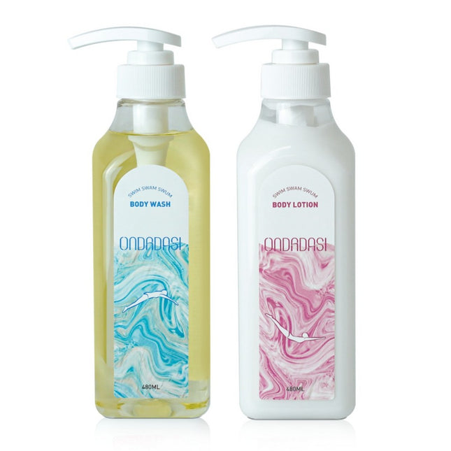 ONDADAS  Swimming Pool Care Swim Body Wash & Body Lotion Set, 960ml, 1 Count