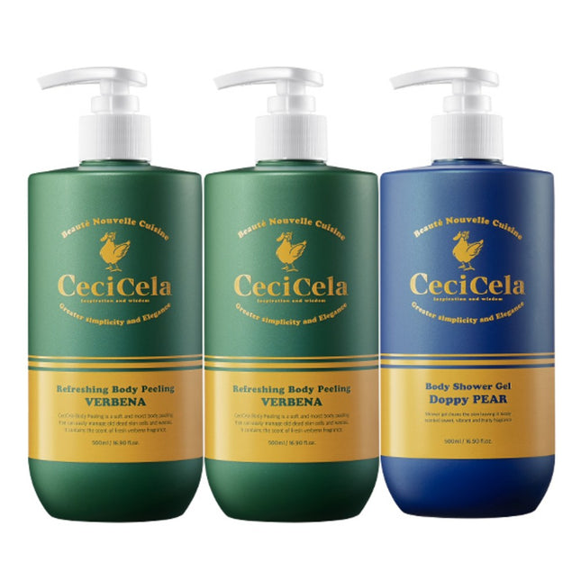 CECICELLA  Body Peeling 2p + Dopipier Set, 1 Set
