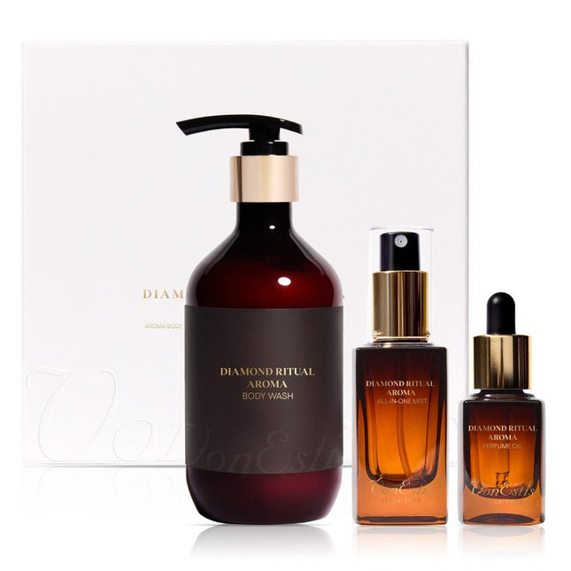 BON ESTHE Diamond Ritual Aroma Body Wash + Mist + Oil Set, 1 Set