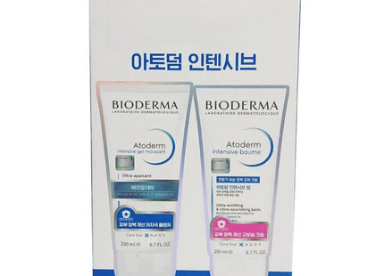 BIODERMA  Atoderm Intensive Baume 200ml + Gel Moussant 200ml Set, 1 Set