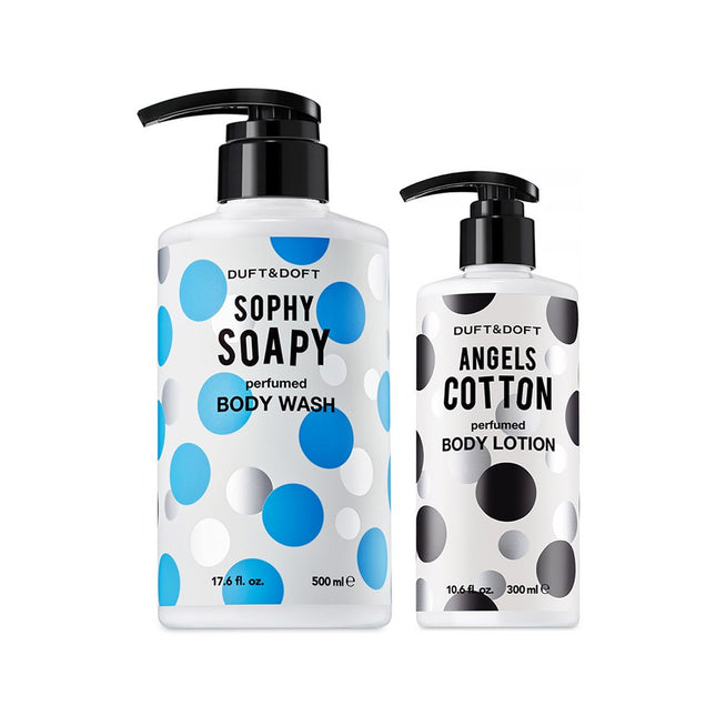 DOFT & DOFT  Perfumed Body Wash Sophie Sophie 500ml + Angel's Cotton Body Lotion 300ml, 1 Set
