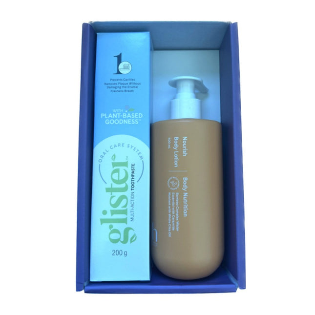 AMWAY PERSONAL CARE Amway Home Essentials Gift Set: Body Lotion 400ml (New Pump Type) + Toothpaste 200g (New)