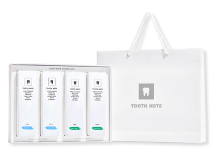 NONE COMPANY ToothNote Whitening Toothpaste 2 Set + Gift Case + Shopping Bag, 1 Set