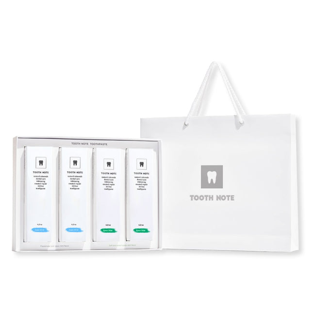 NONE COMPANY ToothNote Whitening Toothpaste 2 Set + Gift Case + Shopping Bag, 1 Set