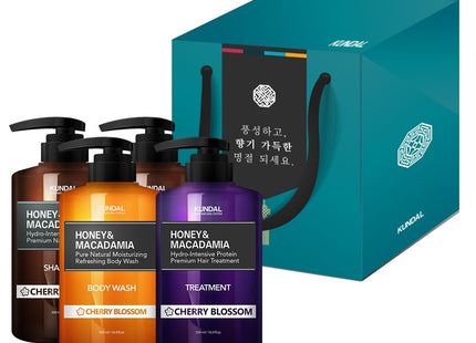 KUNDAL  Honey & Macadamia Cherry Blossom Hair Care Set (4 Items)