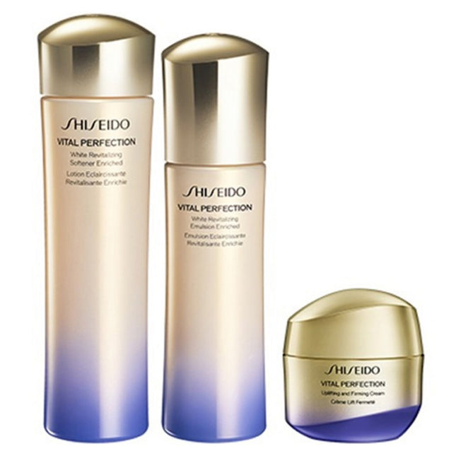 SHISEIDO  VITAL PERFECTION WHITE REVITALIZING BASIC SOFTENER 150ml + EMULSION 100ml + CREAM 30ml SET, 1 SET