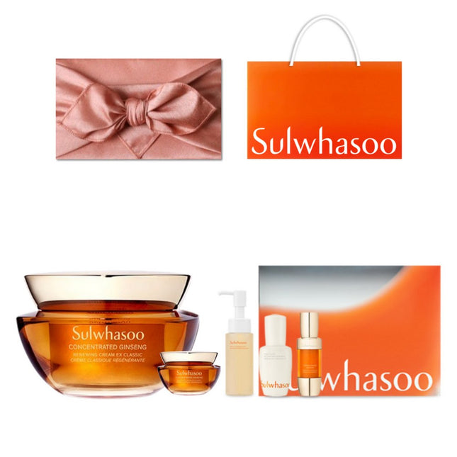 SULWHASOO NEW Concentrated Ginseng Renewing Cream Classic 60ml+5ml Luxury Silk Pouch Gift Wrapping + Shopping Bag
