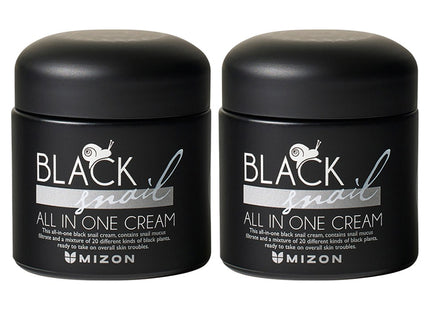 MIZON  Black Snail All In One Cream, 70ml, 2 Count