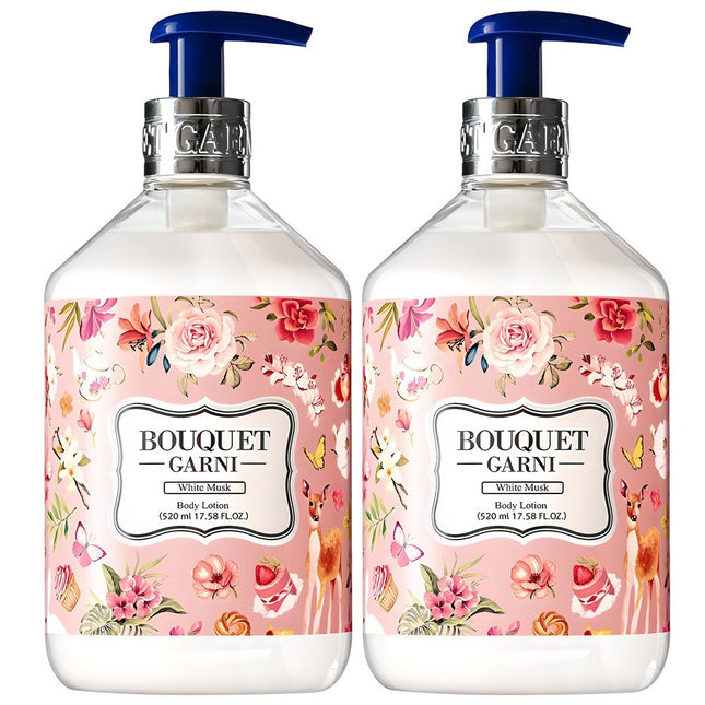 BOUQUET GARNI  Fragranced Body Lotion White Musk 520ml 2 Pack