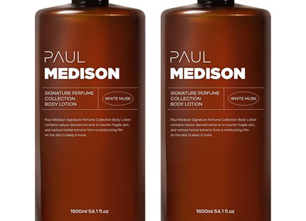 POULMEDISON  Signature Perfume Collection Body Lotion White Musk Scent, 1.6L, 2 Count
