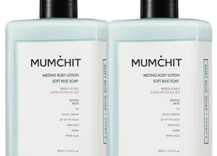 MEOMMICHIT  Melting Body Lotion Soft Blue Soap Scent, 400ml, 2 Count