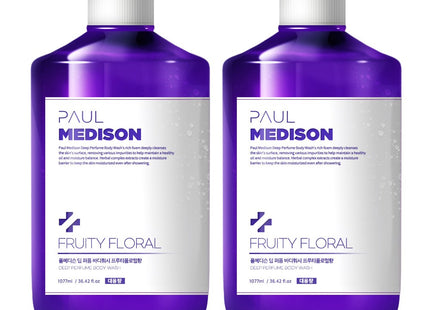 POULMEDISON  Deep Perfume Body Wash Fruity Floral, 1.077L, 2 Count