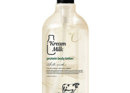 NONE COMPANY Creamy Milk Protein Goat Milk Body Lotion White Musk Scent, 1.1L, 1 Count