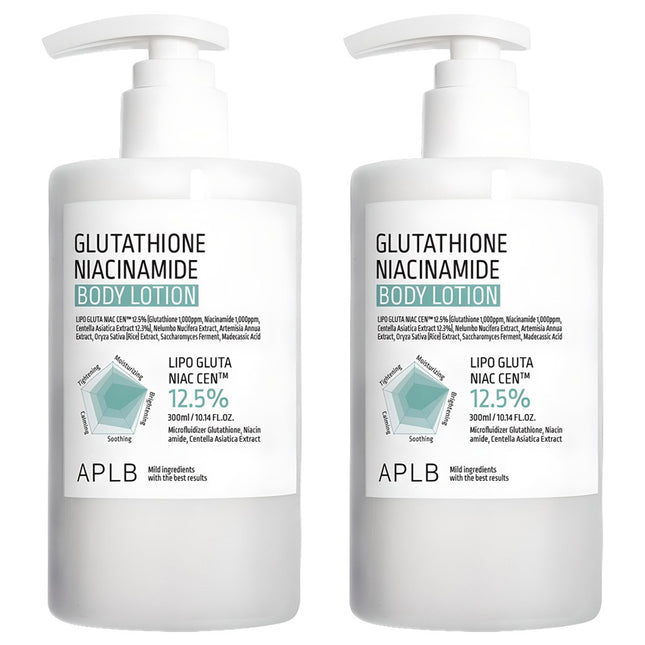 APLB  Glutathione Niacinamide Body Lotion, 300ml, 2 Pack