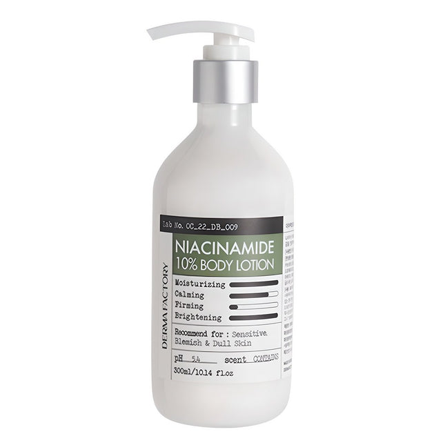 THE DERMA FACTORY  Niacinamide 10% Body Lotion, 300ml, 1 Count