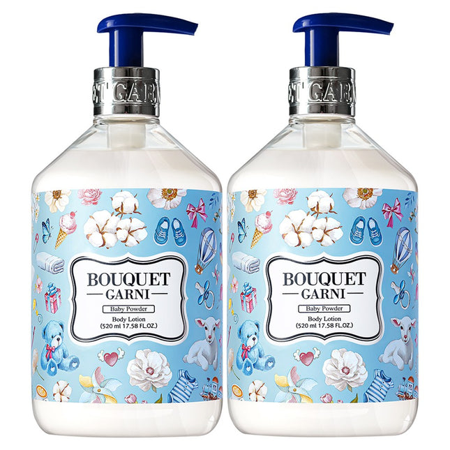 BOUQUET GARNI  Baby Powder Body Lotion, 520ml, 2 Count