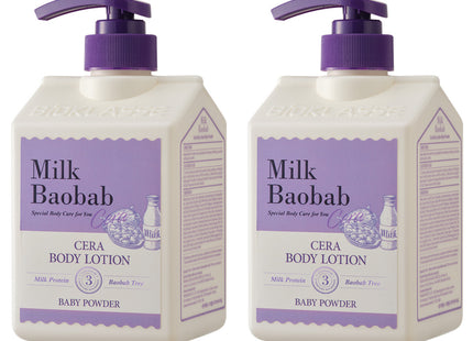 MILKBAOBAB  Cera Body Lotion Baby Powder, 600ml, 2 Count