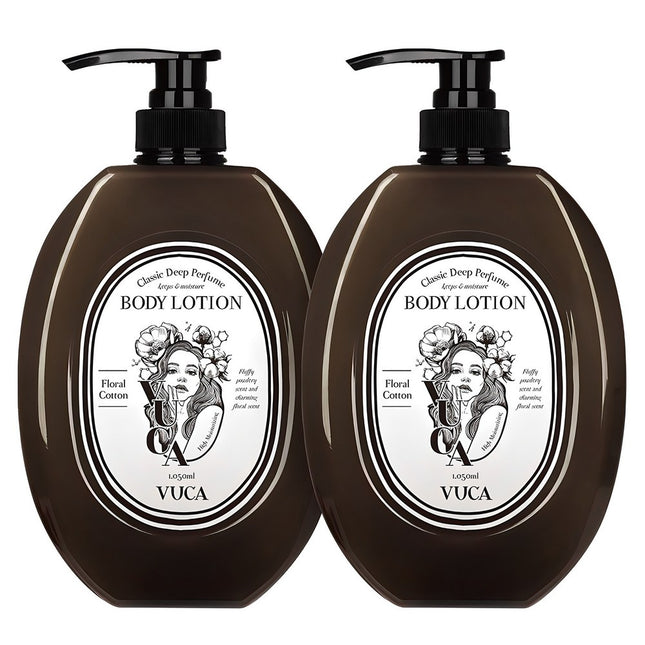 VEUCA CLASSIC  DEEP PERFUME MOISTURE BODY LOTION FLORAL COTTON SCENT, 1.05L, 2 COUNT