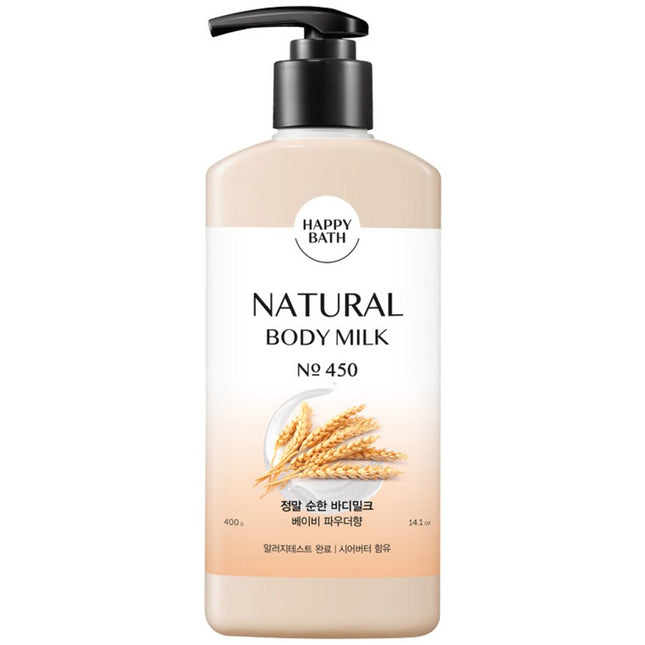 HAPPY BATH  Really Mild Body Milk Baby Powder Scent, 400ml, 1 count