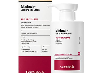 CENTELLIAN24  Madeca Barrier Body Lotion Unscented, 500ml, 1 Count