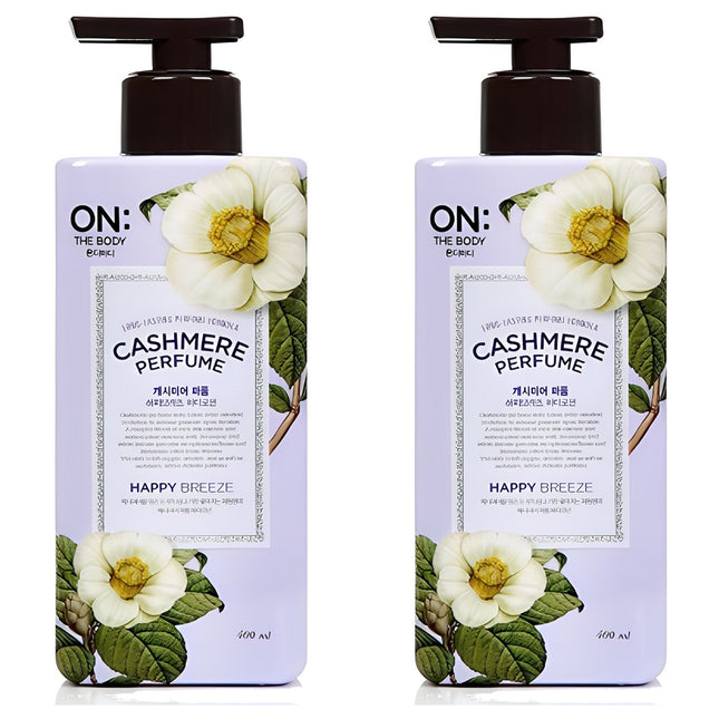 ON THE BODY  Cashmere Perfume Happy Breeze Body Lotion, 400ml, 2 Count
