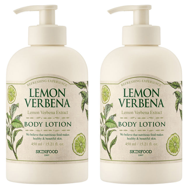 SKINFOOD  Lemon Verbena Body Lotion Citrus Scent, 450ml, 2 Count