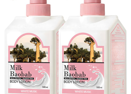 MILK BAOBAB  Body Lotion White Musk 500ml 2 Pack