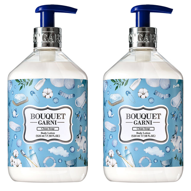 BOUQUET GARNI  Body Lotion Clean Soap 520ml 2 count