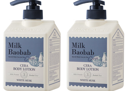 MILKBAOBAB  Cera Body Lotion White Musk Scent 600ml 2-Pack
