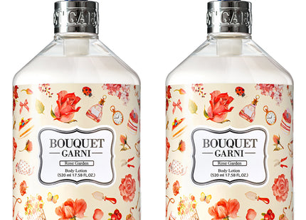 BOUQUET GARNI  Body Lotion Rose Garden Scent 520ml Set of 2