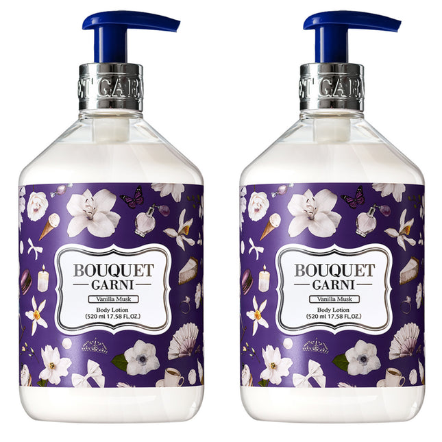 BOUQUET GARNI  Body Lotion Vanilla Musk 520ml 2 Pack
