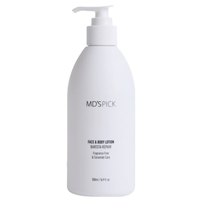 MD'S PICK  Barista Repair Fragrance-Free Face & Body Lotion, 500ml, 1 Pack