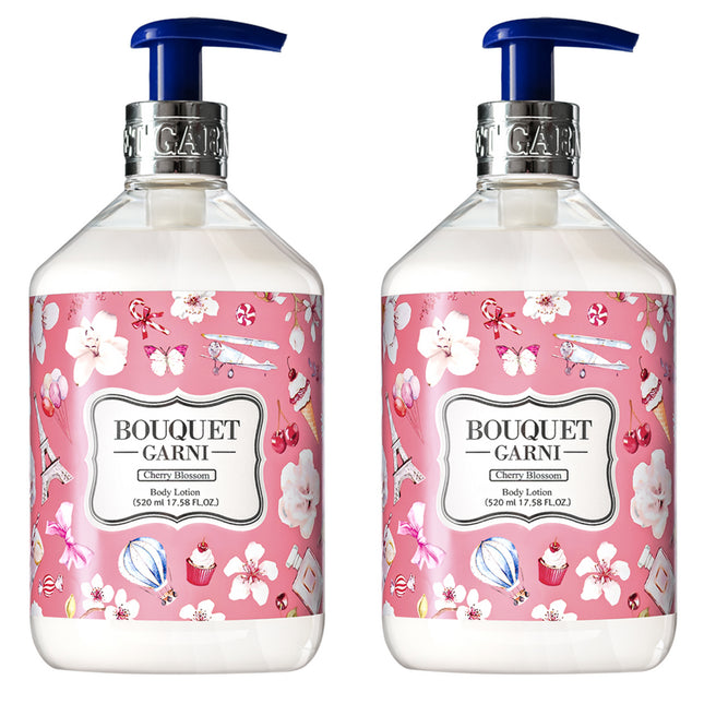 BOUQUET GARNI  Body Lotion Cherry Blossom, 520ml, 2 Count