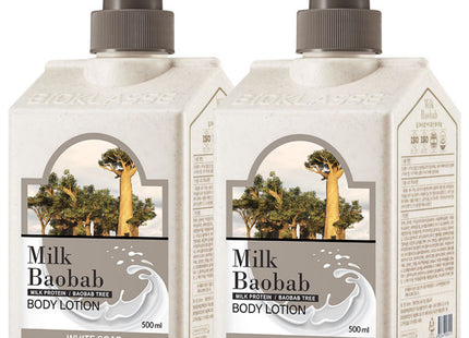 MILK BAOBAB  Body Lotion White Soap Scent, 500ml, 2 Count