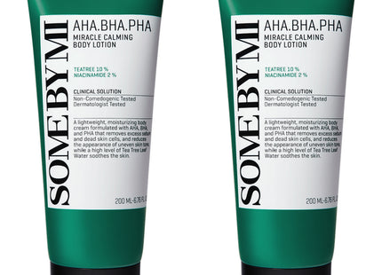 SOME BY MI  AHA BHA PHA 30 DAYS MIRACLE CALMING BODY LOTION ROSEMARY LEAF OIL 200ML 2PACK