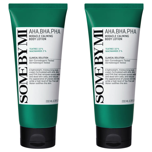 SOME BY MI  AHA BHA PHA 30 DAYS MIRACLE CALMING BODY LOTION ROSEMARY LEAF OIL 200ML 2PACK